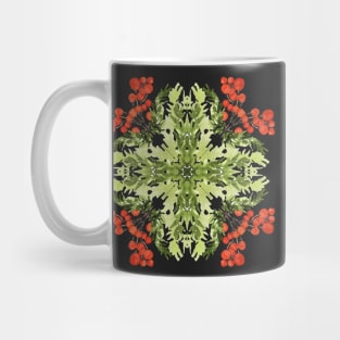 Spruce and Holly Berries Pattern Mug